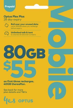 Optus $55 Prepaid SIM Starter Kit