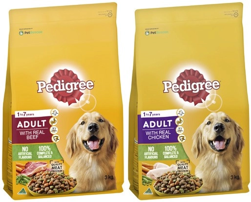 Pedigree Dry Dog Food 2.5kg-3kg