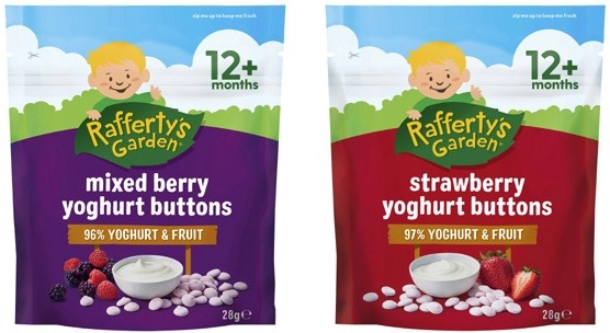 Rafferty's Garden Yoghurt Buttons Mixed Berry or Strawberry 28g