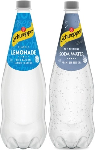 Schweppes Mixers, Soft Drink or Mineral Water 1.1 Litre