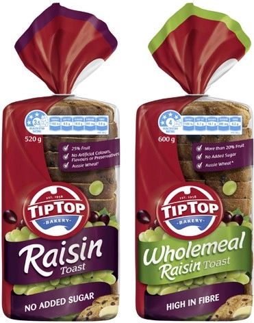 Tip Top Raisin Toast 520g-600g