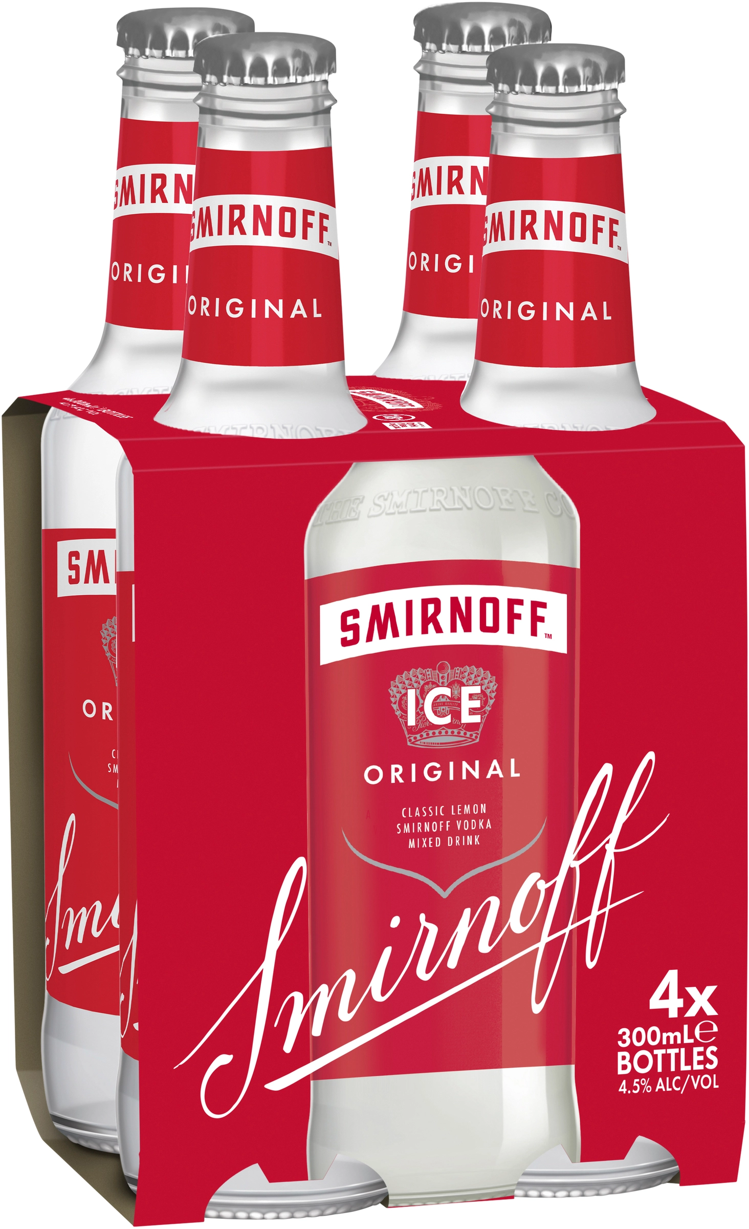 Smirnoff Ice Red Bottles 4x300ml