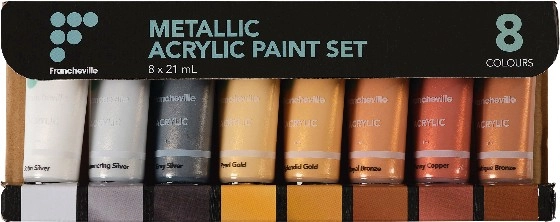 Francheville Metallic Acrylic Paint Set 8 x 21ml