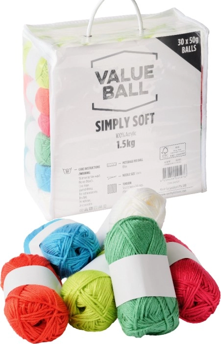 NEW Value Ball 1.5kg Yarn Bag