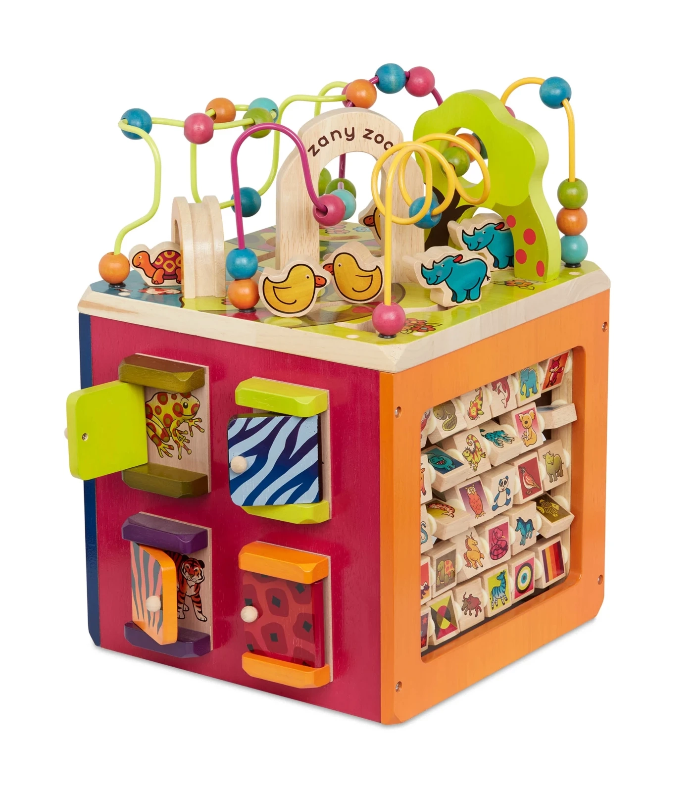 B. toys Wooden Activity Cube