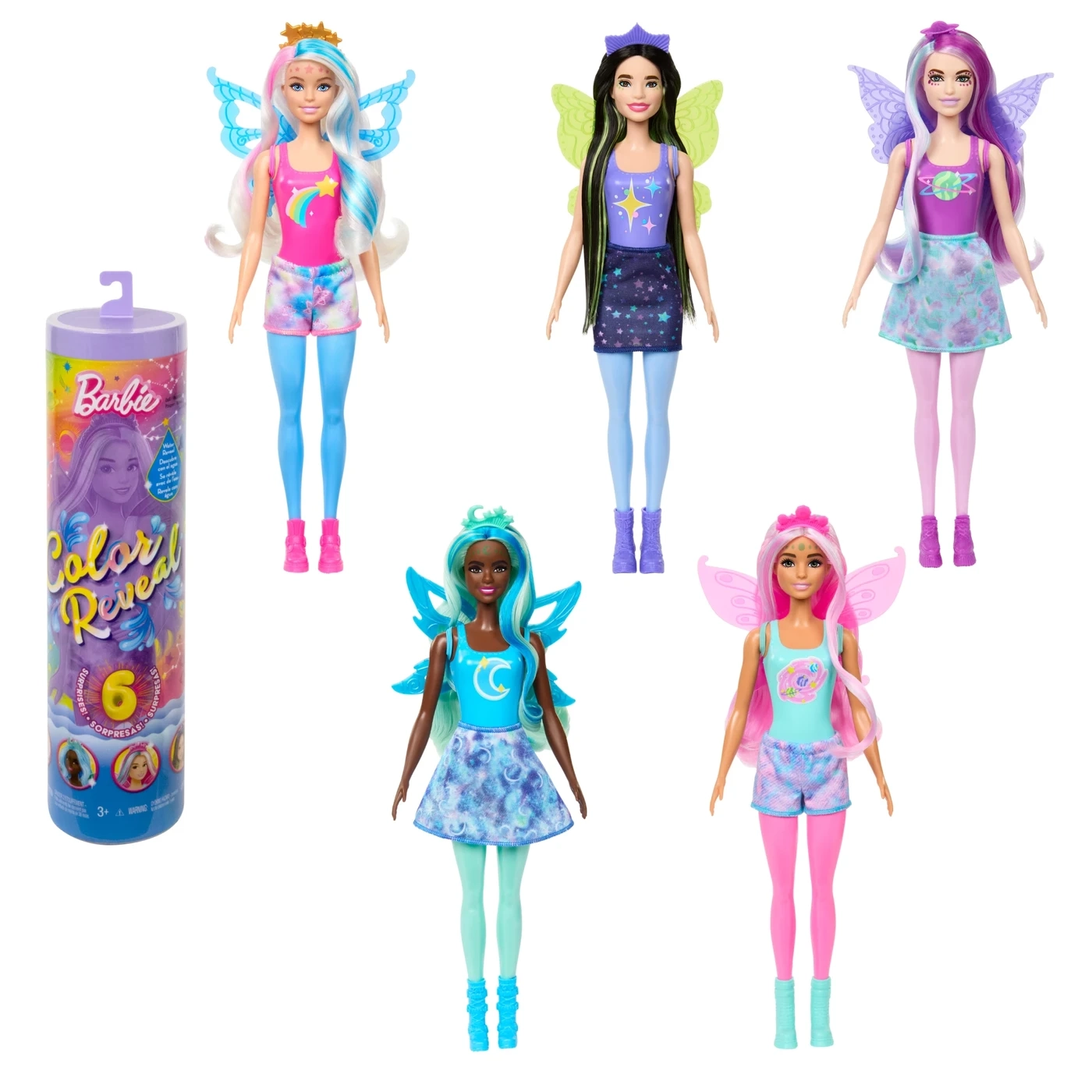 Barbie Colour Reveal Rainbow Galaxy Doll Assorted