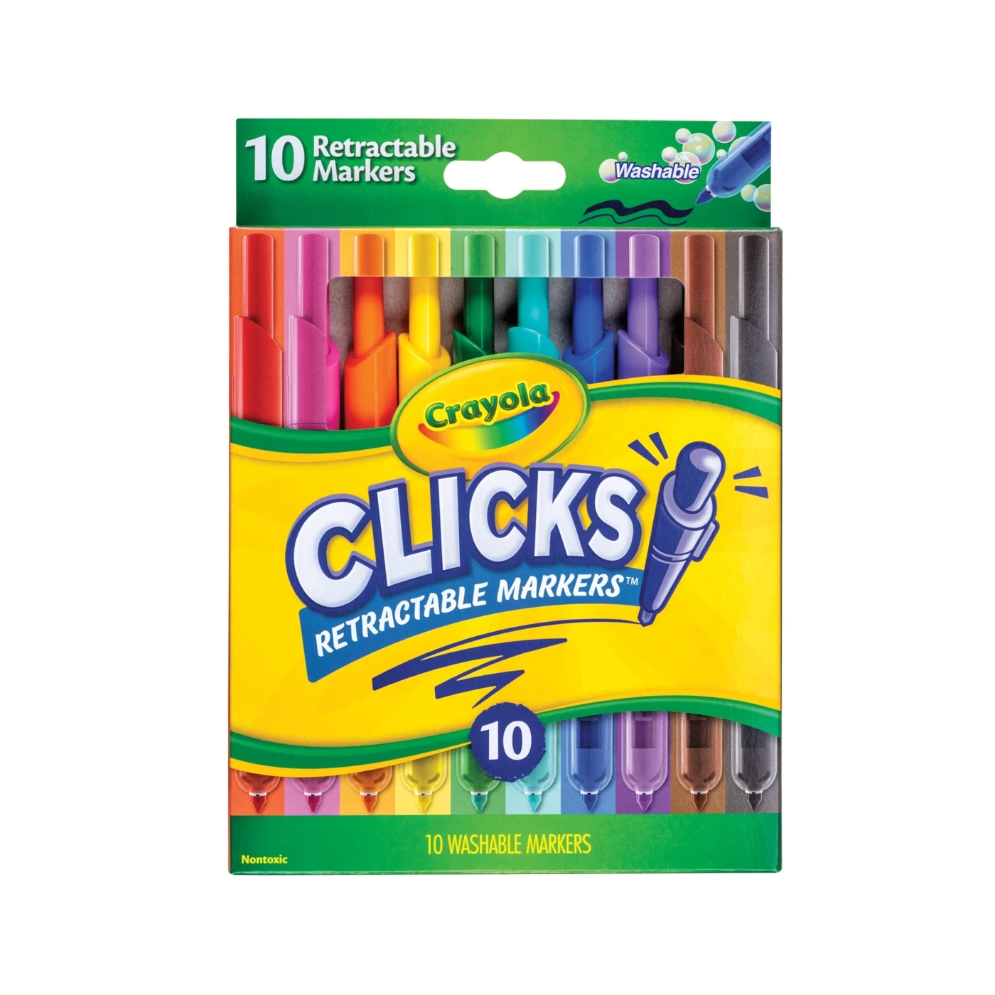 Crayola Clicks 10 Pack Retractable Markers