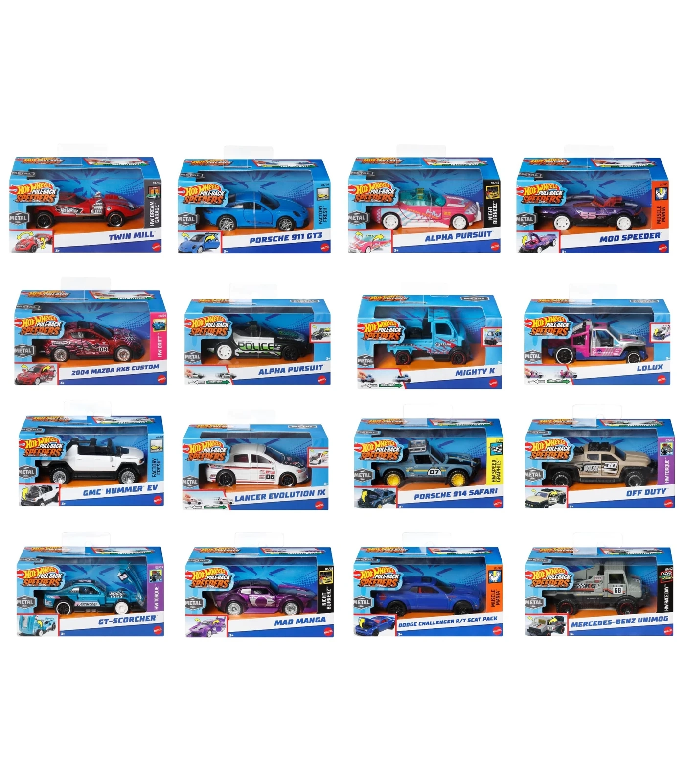 Hot Wheels Pullbacks Assorted