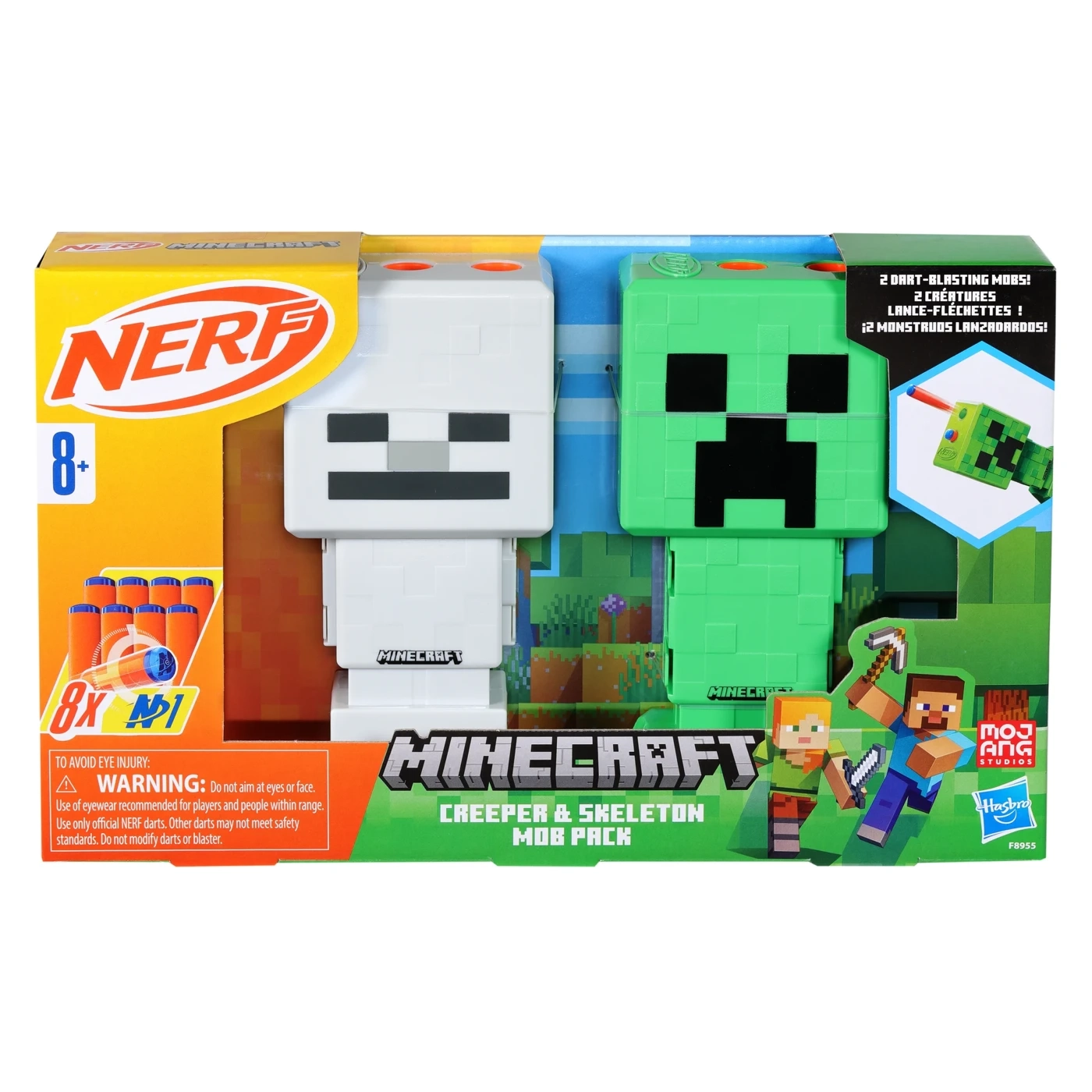 Nerf Minecraft Creeper & Skeleton Mob Pack