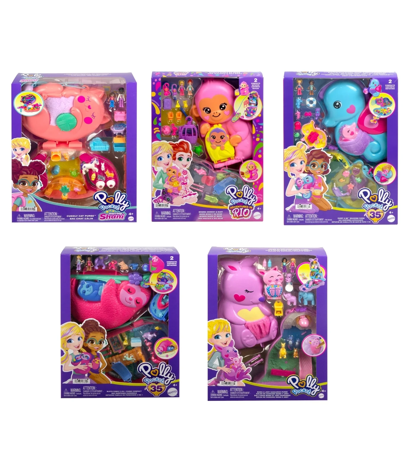 Polly Pocket Large Wearable Compact Assorted