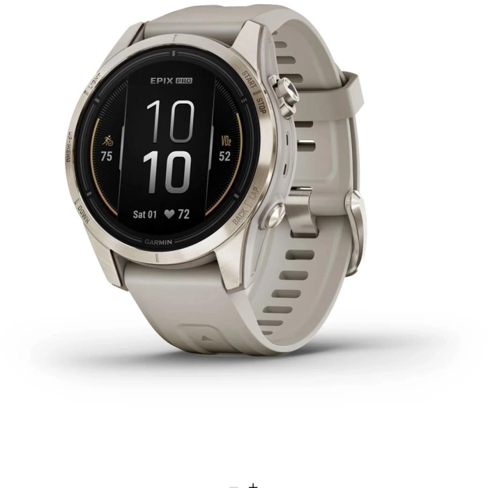 Garmin epix ™ Pro (Gen 2) Sapphire Edition 42mm Soft Gold with Light Sand Band