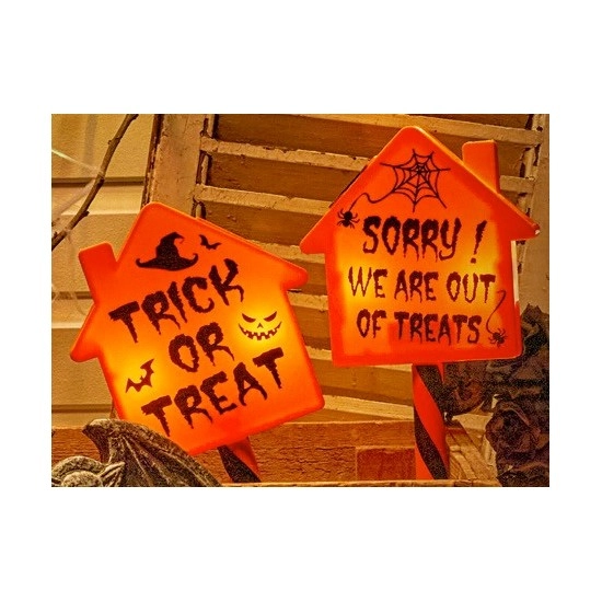 Halloween Solar Trick or Treat Garden Sign