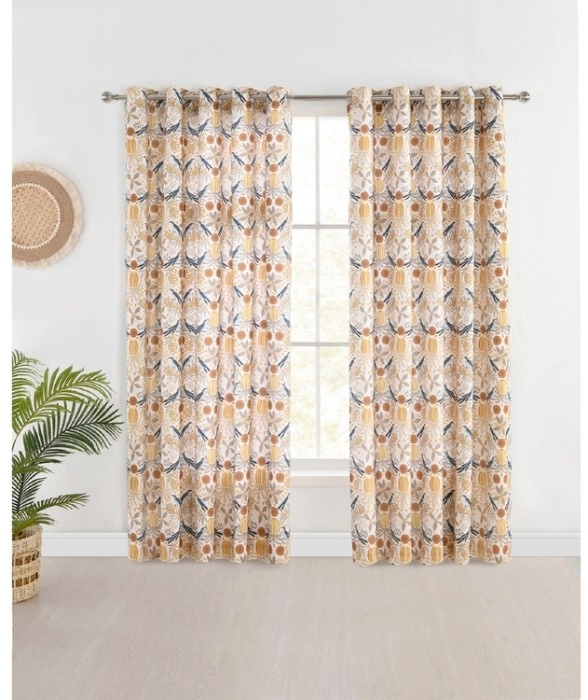 40% off KOO Wattlebird Blockout Floral Printed Eyelet Curtains