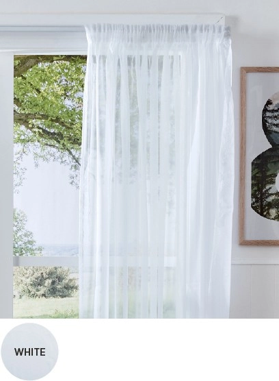 40% off Sienna Sheer Pencil Pleat Curtains