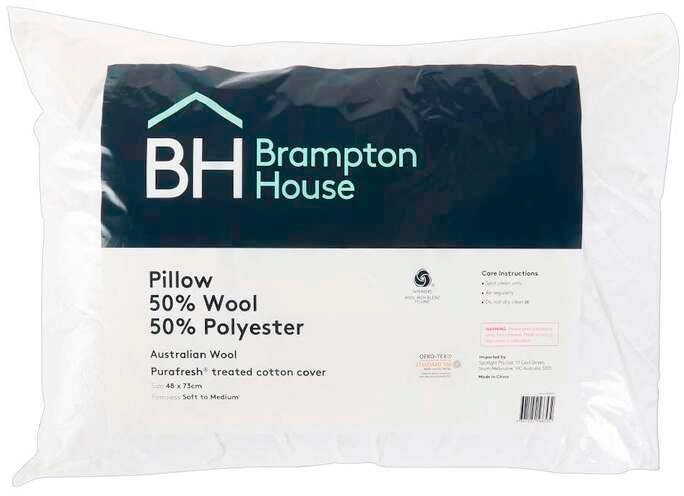 40% To 50% off Brampton House 50% Wool 50% Polyester Standard Pillow