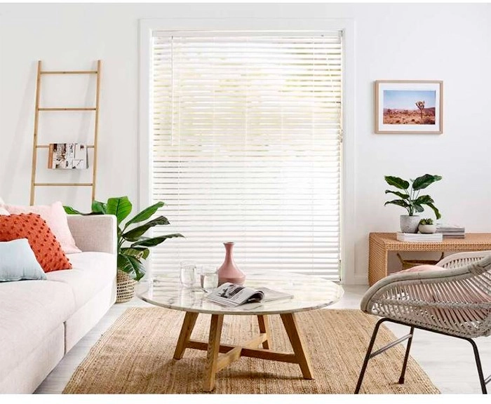 50% off 50mm Fresh White Timber Venetian Blinds