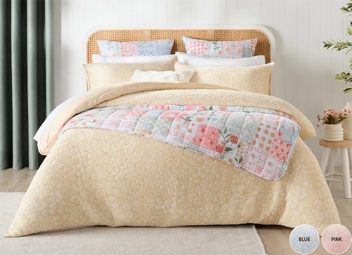 KOO Margot Floral Jacquard Quilt Cover Set