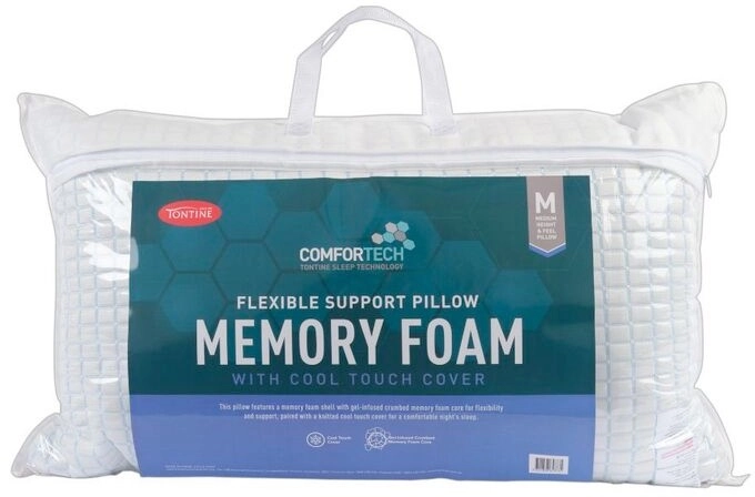 Tontine Memory Foam Cool Touch Cover Standard Pillow