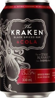 The Kraken Black Spiced Rum 5.5% Varieties 4 Pack