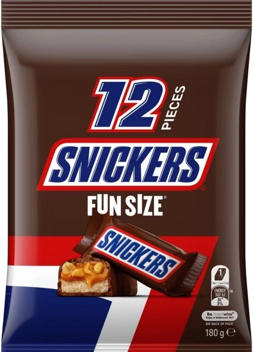 12 Piece Snickers Fun Size Share Pack 180g