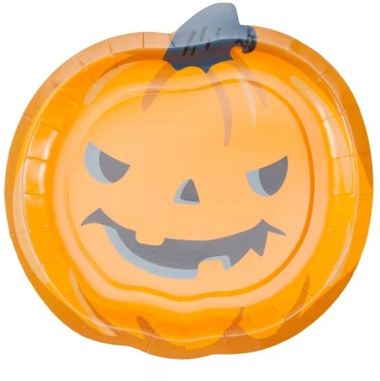 16 Piece Pumpkin Shaped Plates