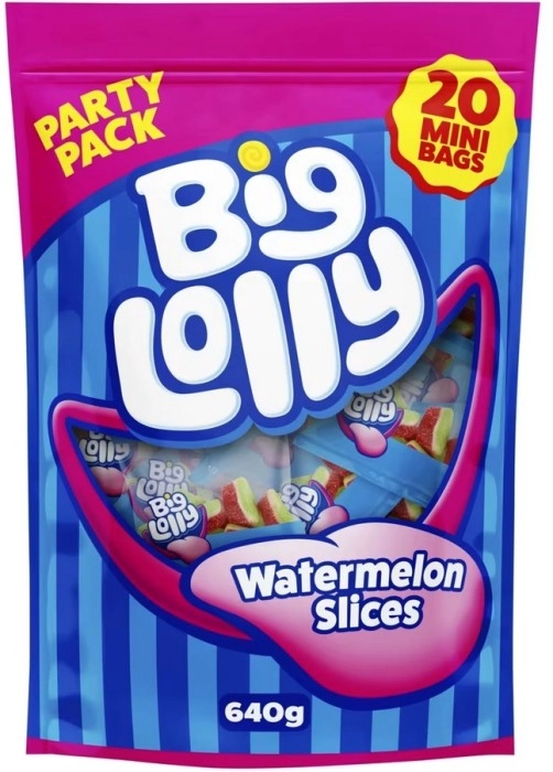 20 Pack Big Lolly Watermelon Slices Share Pack 640g