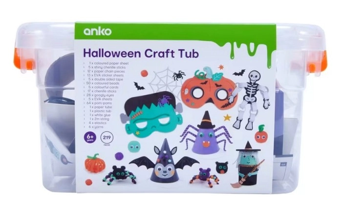 219 Piece Halloween Craft Tub