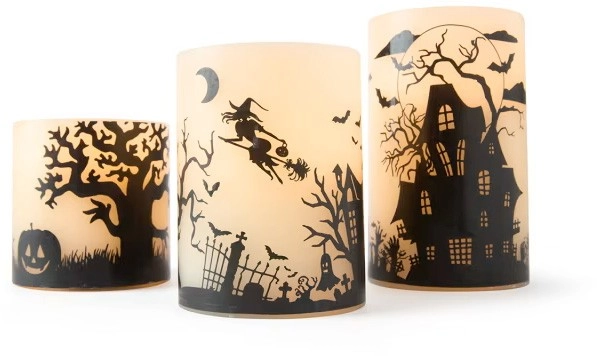 3 Pack LED Halloween Candle Set