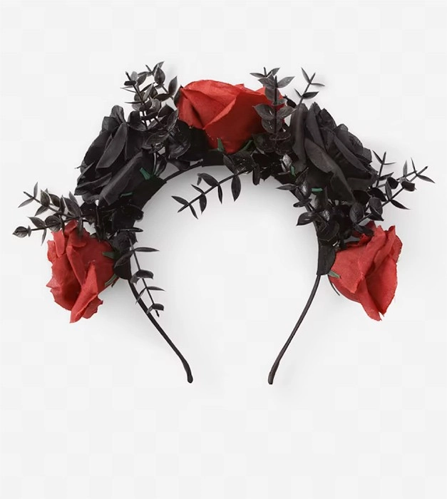 Halloween Day of the Dead Headband - Black