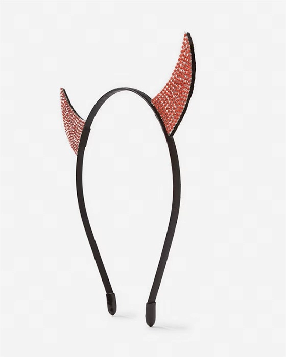 Halloween Devil Horns Headband - Red and Black