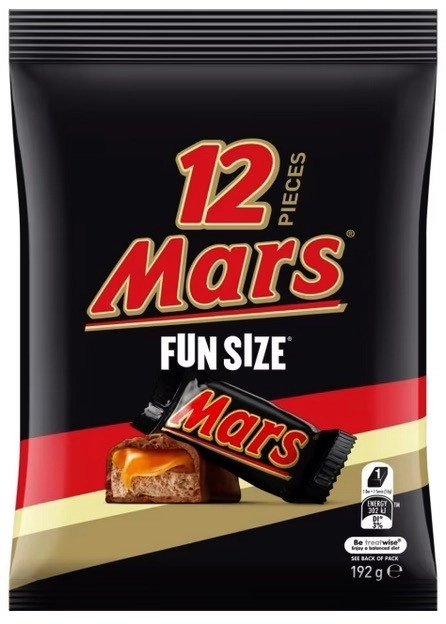 Mars 12 Piece Chocolate Fun Size Bars Share Pack 192g