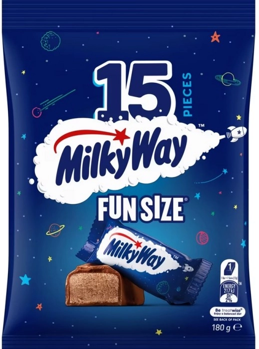 Milky Way 15 Piece Fun Size Chocolate Party Share Pack 180g