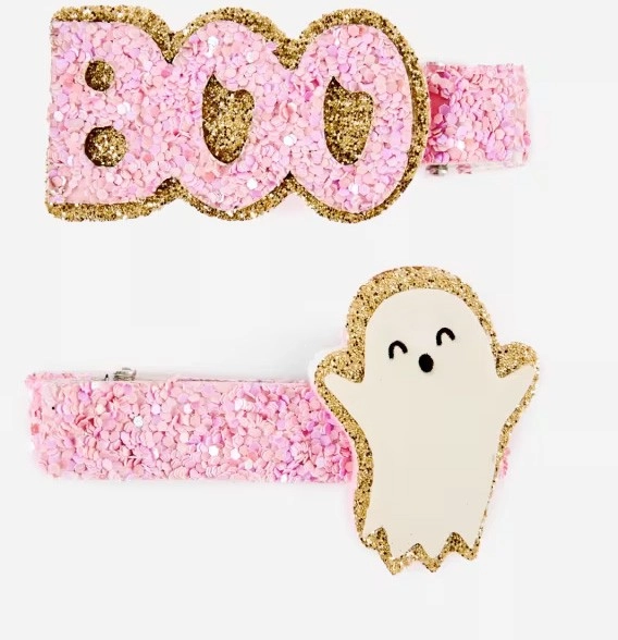 NEW 2 Pack Pink Boo Hair Clips