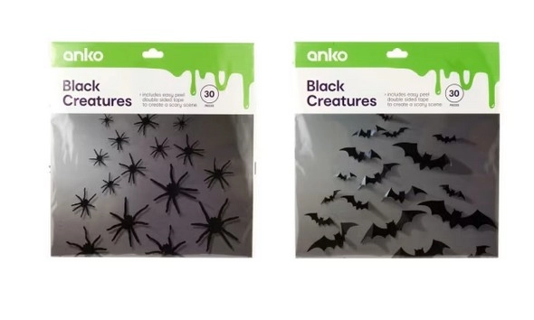 NEW 30 Piece Black Creatures - Assorted