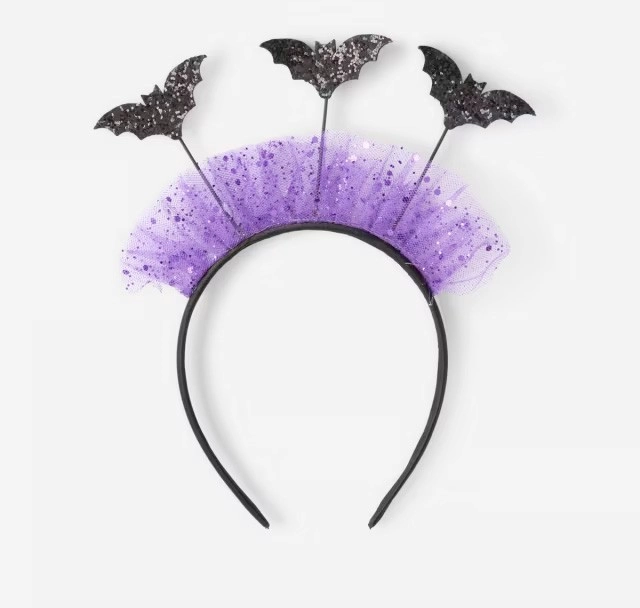 NEW Halloween Bat Headband - Black and Purple