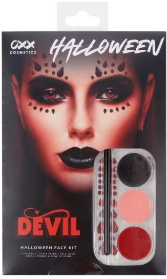 OXX Cosmetics 6 Piece Halloween Face Kit - Devil