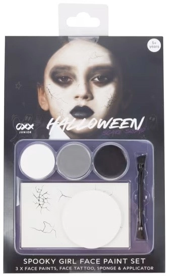 OXX Junior 6 Piece Halloween Spooky Girl Face Paint Set