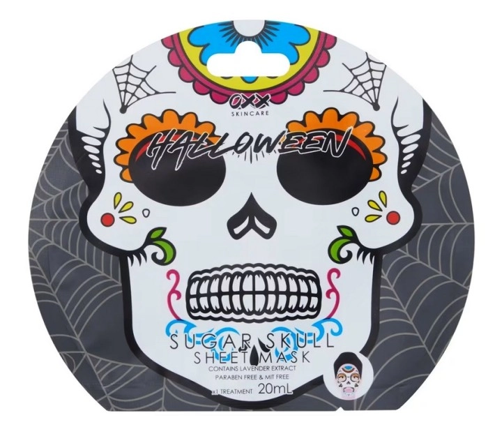 OXX Skincare Halloween Sugar Skull Sheet Mask 20ml - Lavender Extract