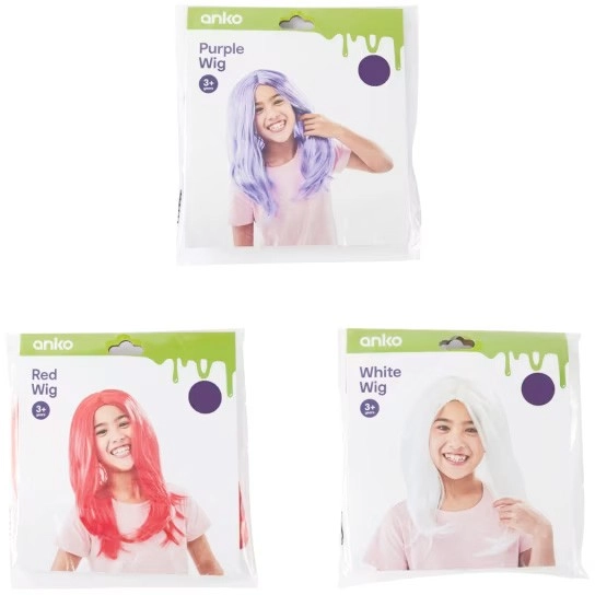 Wig - Ages 3+, Assorted