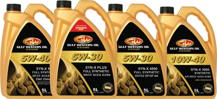 Gulf Western Oil 5L SYN-X Engine Oil Range^