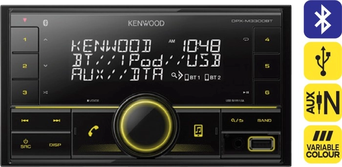 Kenwood Double DIN Digital Media Player with Bluetooth®