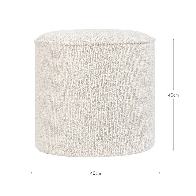 Adele Small Boucle Ottoman by Habitat