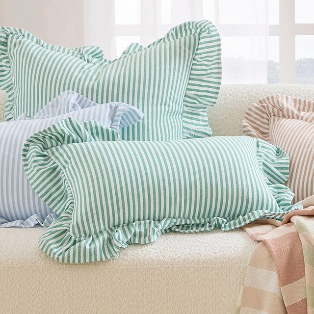 Avery Ruffle Oblong Cushion by M.U.S.E.