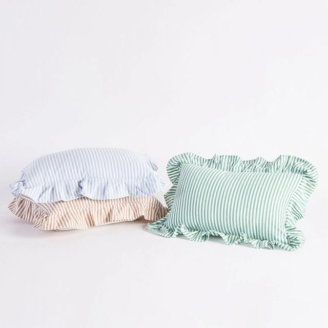 Avery Ruffle Oblong Cushion by M.U.S.E.