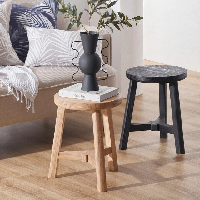 Elec Elm Wood Stool by M.U.S.E.