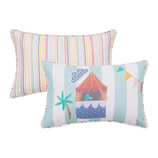 Kids Funfair Reversible Oblong Cushion by Pillow Talk