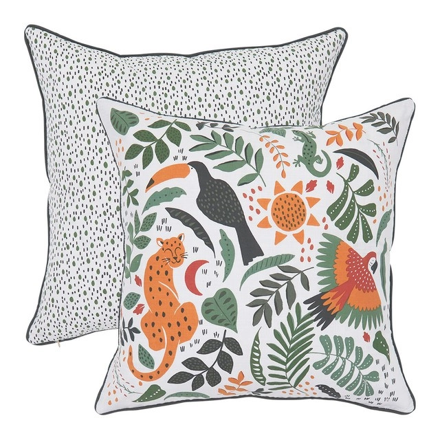 Kids In the Jungle Square Cushion by Pillow Talk