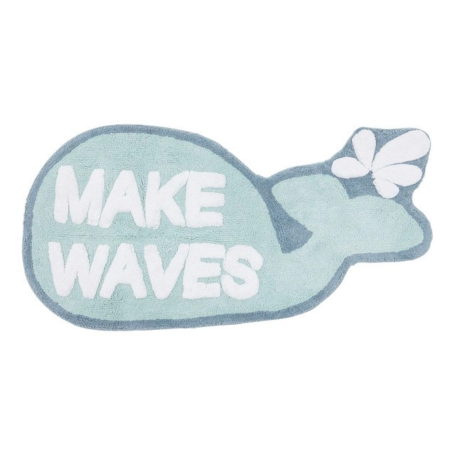 Kids Make Waves Whale Bath Mat by Pillow Talk