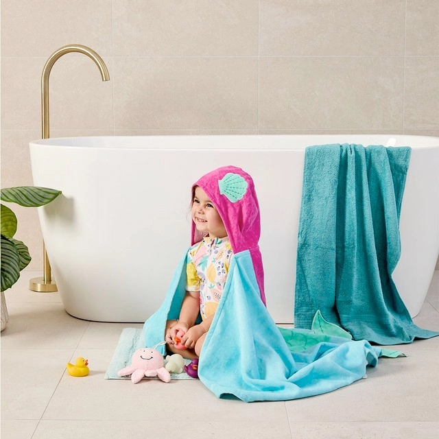 Kids Mermaid Hooded Towel by Pillow Talk