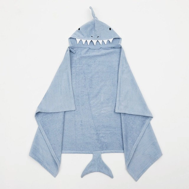 Kids Shark Hooded Towel by Pillow Talk